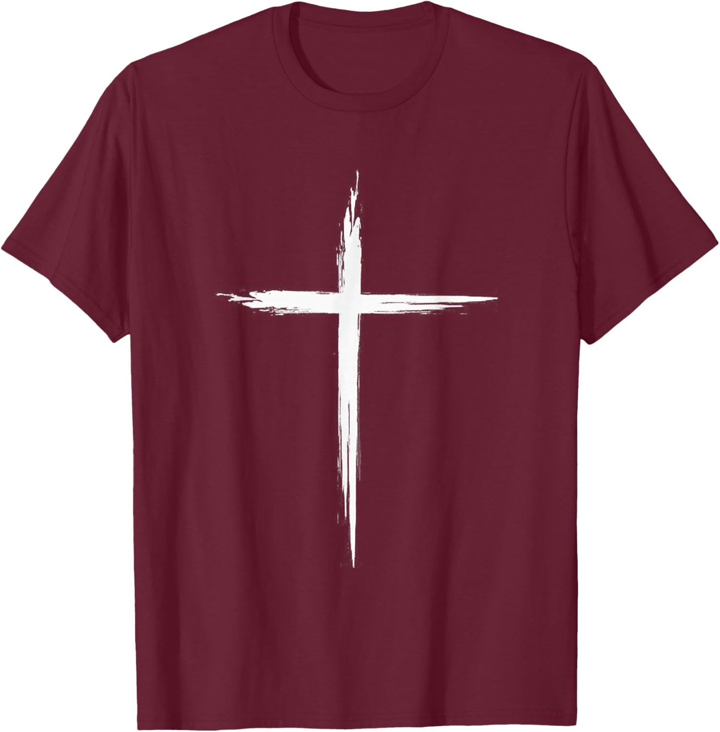 Faith Cross, , Jesus Cross Tattoo Cross T-Shirt - T-Shirt | Maroon