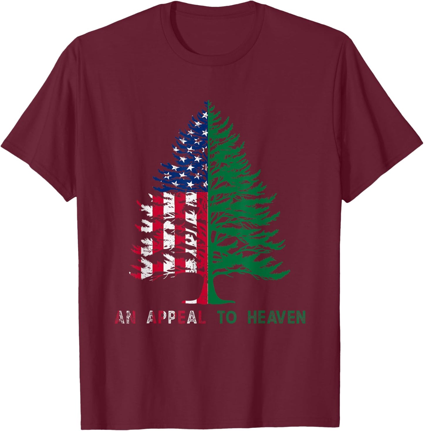 4th of July An Appeal To Heaven Flag Pine Tree Flag Men T-Shirt - T-Shirt | Maroon