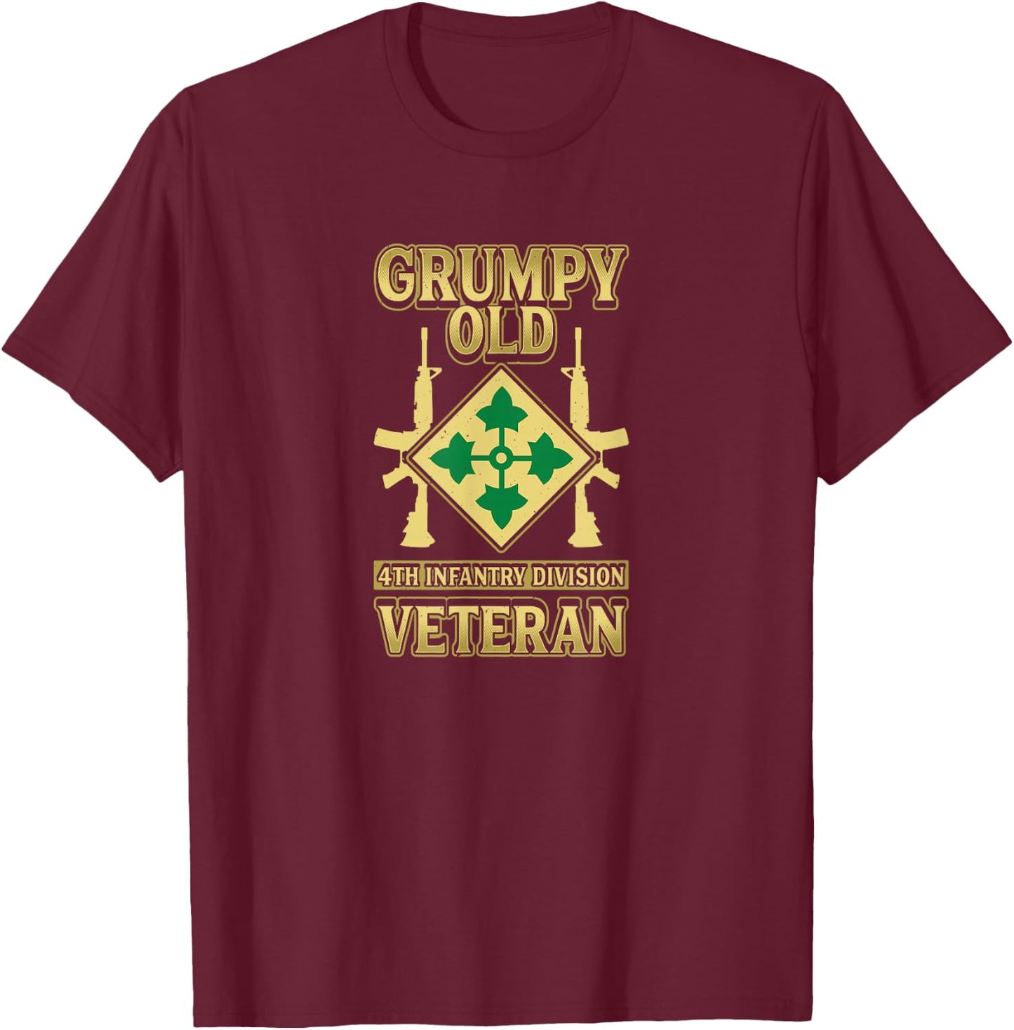 4th Infantry Division Shirt Fourth ID Veteran T-Shirt - T-Shirt | Maroon