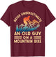 Never Underestimate An Old Guy On A Mountain Bike Ride T-Shirt - T-Shirt | Maroon