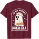 In My Spooky Nurse Era Ghost Vintage Halloween Outfits T-Shirt - T-Shirt | Maroon