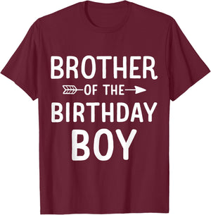 Brother of the birthday boy for matching family party T-Shirt - T-Shirt | Maroon