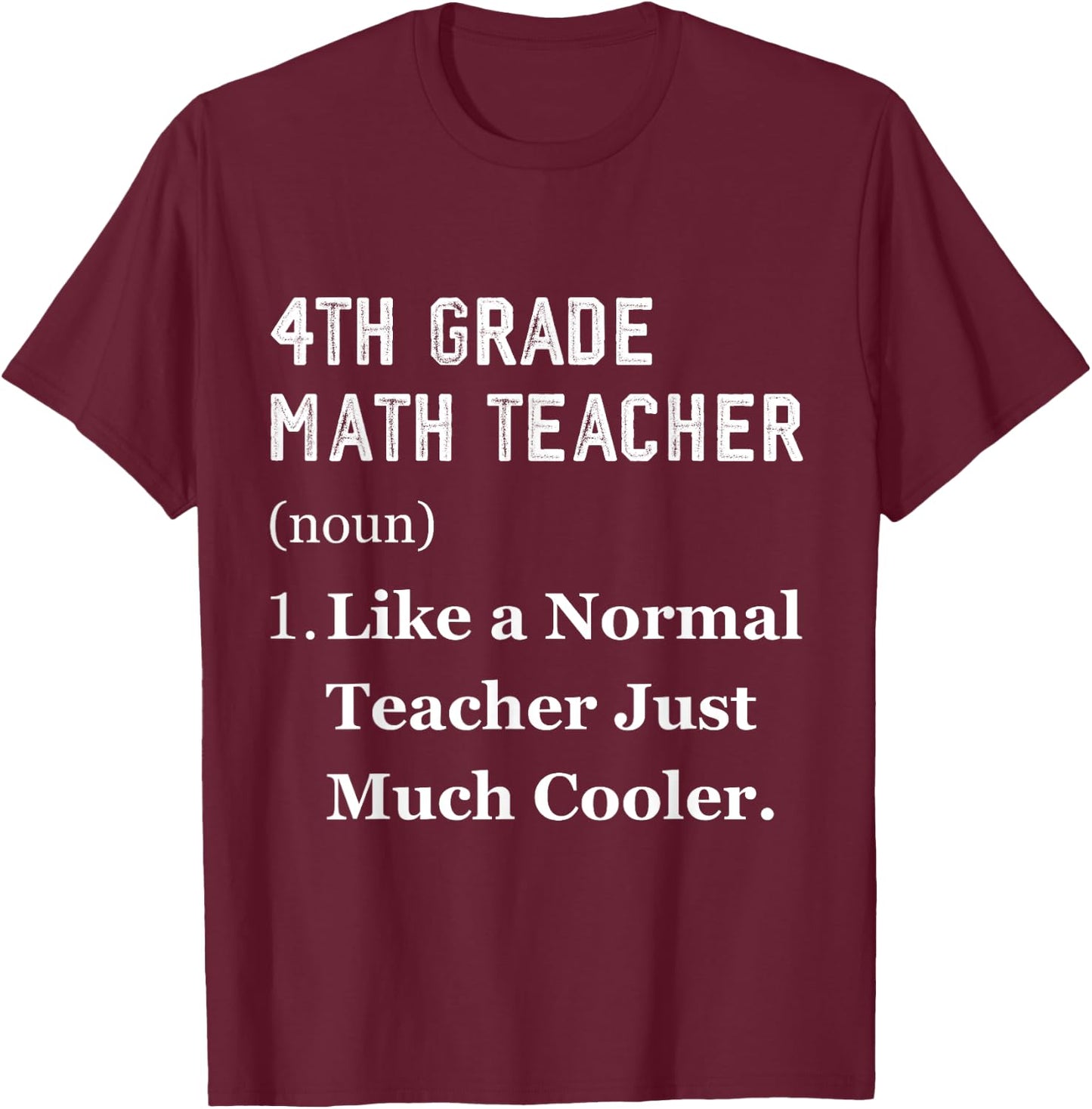 Thank You Mathematics 4th grade Math Teacher T-Shirt - T-Shirt | Maroon