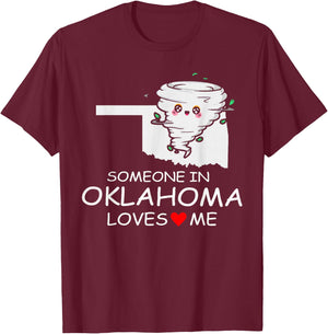 Someone In Oklahoma Loves Me Native America T-Shirt - T-Shirt | Maroon