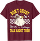 Don't Ghost Your Feeling Mental Health Halloween Flower T-Shirt - T-Shirt | Maroon