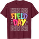 Field Day Purple Team Color War Camp Team Game Competition T-Shirt - T-Shirt | Maroon