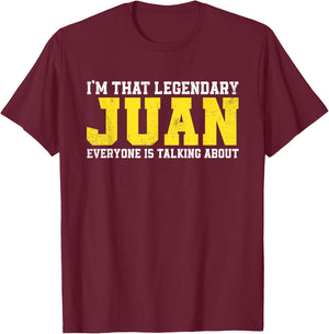 Juan Name Funny Juan Jokes Gifts For Juan Birthday T-Shirt - T-Shirt | Maroon