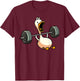 Funny Duck Deadlift Weight Lifting Bodybuilder Gym Workout , Small, Black T-Shirt - T-Shirt | Maroon