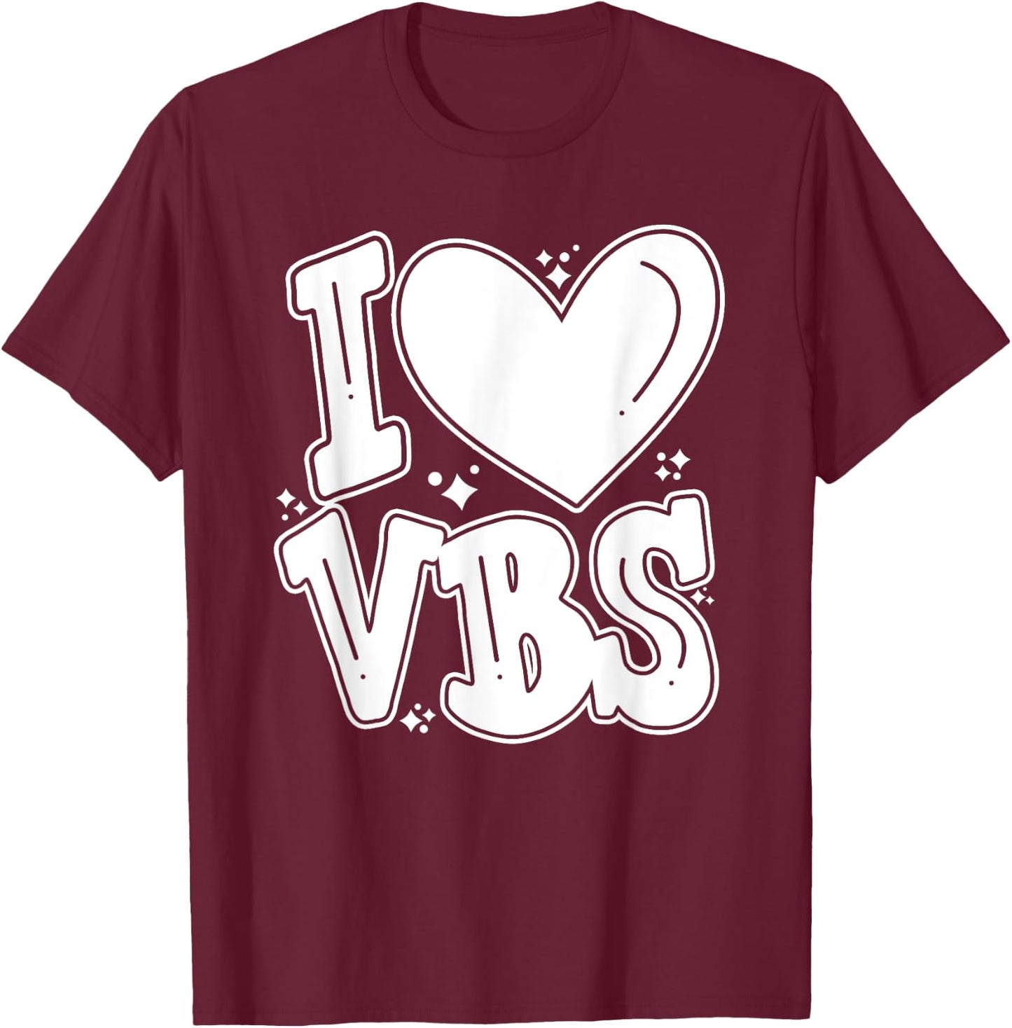 I Love VBS 2024 Vacation Bible School Christian Summer Camp Women Kids T-Shirt - T-Shirt | Maroon