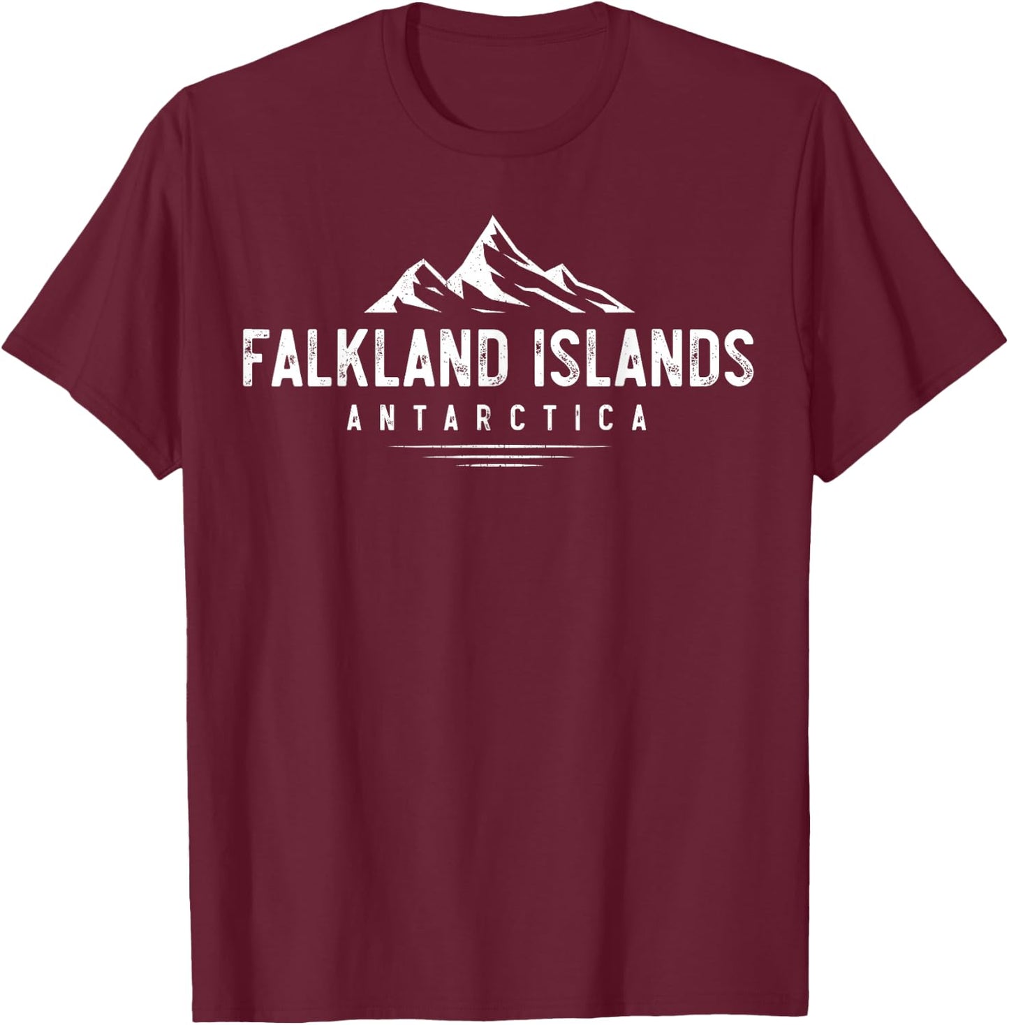 Falkland Islands - Arctic Circle - Antarctica T-Shirt - T-Shirt | Maroon