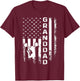 Cheer Granddad American Flag Cheerleading Cheerleader T-Shirt - T-Shirt | Maroon