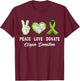 Peace Love Donate - Give Someone Life With Organ Donation T-Shirt - T-Shirt | Maroon