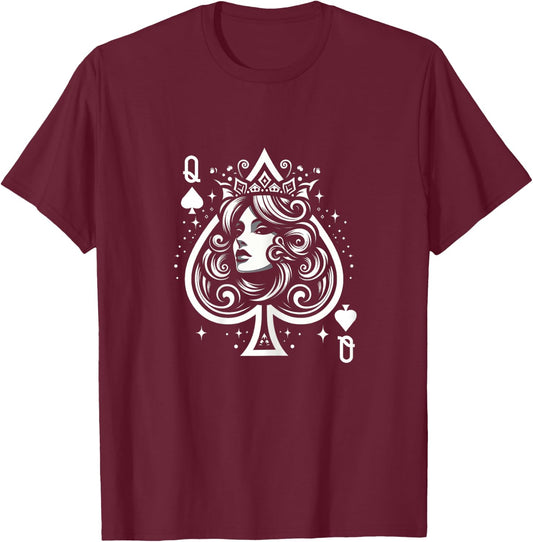 Queen Of Spades Yes Daddy Sexy QOS T-Shirt - T-Shirt | Maroon