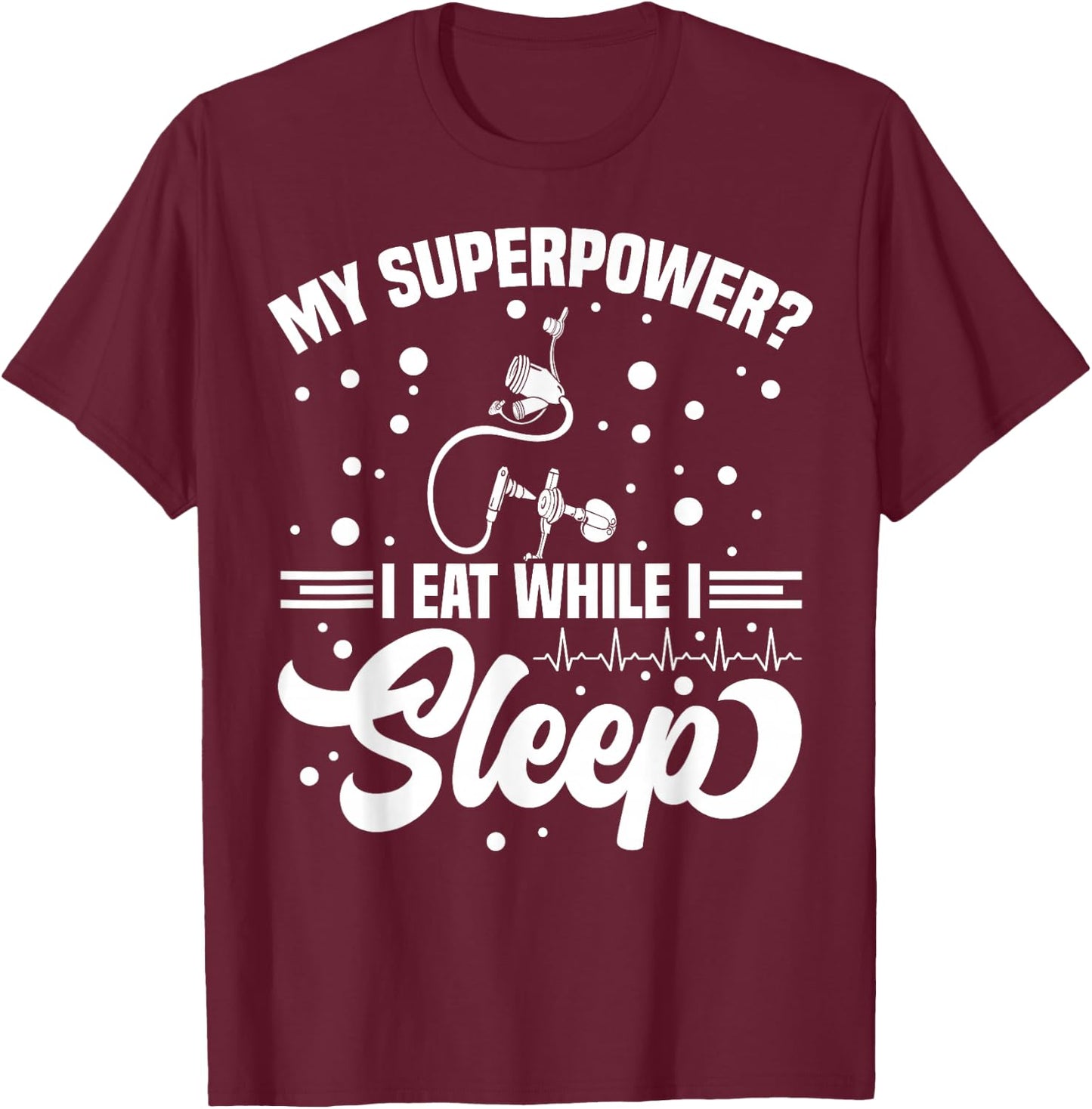 Tubie Gtube Covers Accessories for Babies Feeding Tube T-Shirt - T-Shirt | Maroon