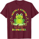 Toadally Awesome Like My Daughter Mom Dad Retro Wavy Text T-Shirt - T-Shirt | Maroon