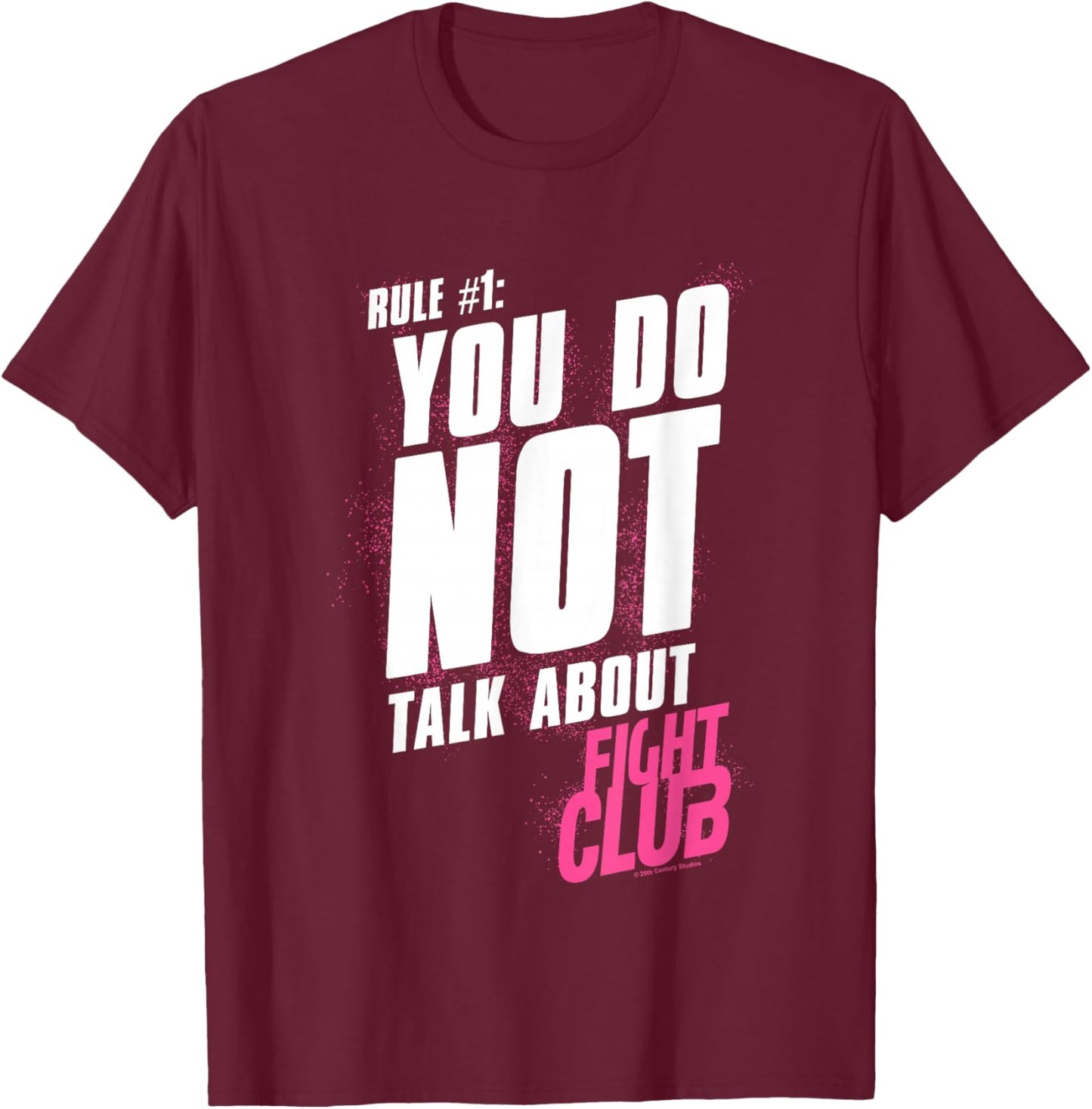 Fight Club Rule #1 You Do Not Talk About Fight Club Retro V2 T-Shirt - T-Shirt | Maroon