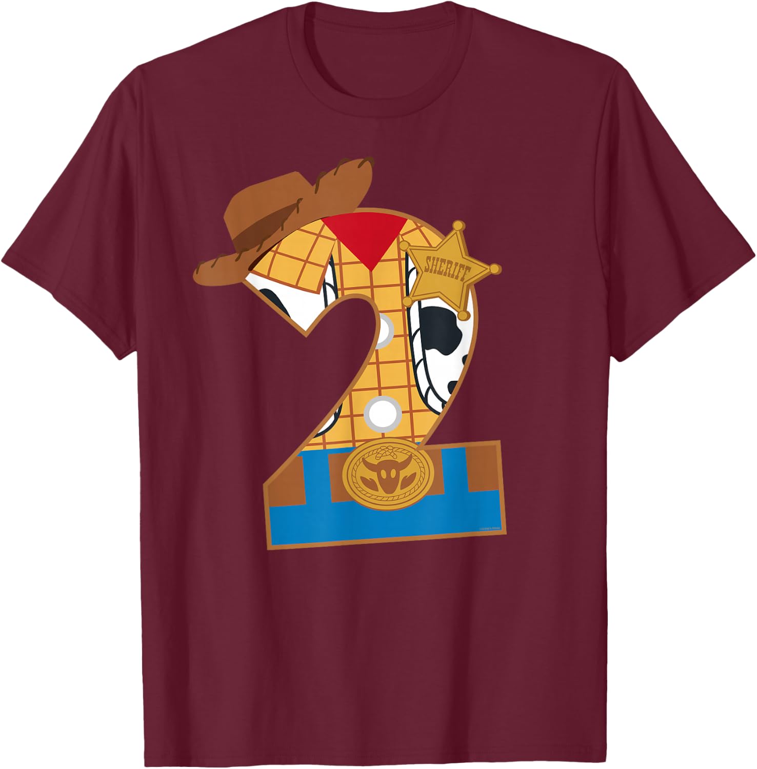 Disney and Pixar's Toy Story Second Birthday 2 Years Old T-Shirt - T-Shirt | Maroon
