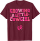 Country Pregnancy Announcement Apparel Co. Growing a Little Cowgirl - Black X-Small Short Sleeve T-Shirt - T-Shirt | Maroon