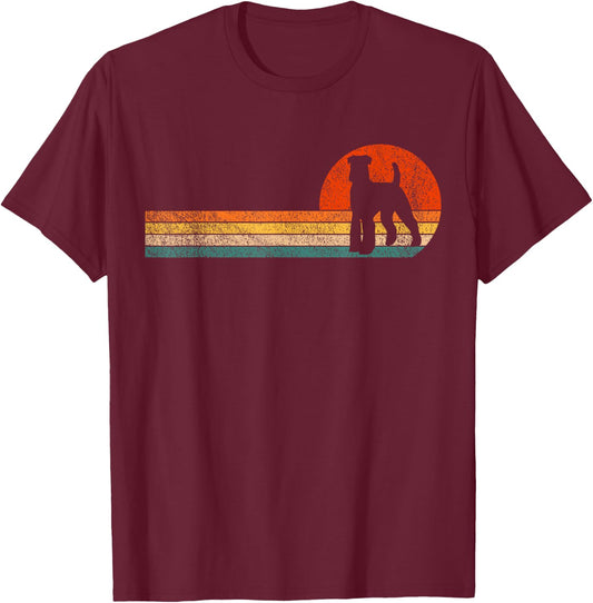 Schnauzer Dog Owner Schnauzer Mom Schnauzer Dad Retro T-Shirt - T-Shirt | Maroon