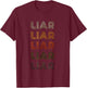 Love Heart Liar Grunge Vintage Style Black Liar T-Shirt - T-Shirt | Maroon