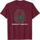 Parkinsons Disease Awareness Tulip Brain Art T-Shirt - T-Shirt | Maroon