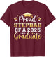 Proud Stepdad of a 2025 Graduate Senior Graduation Men T-Shirt - T-Shirt | Maroon