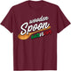 Wooden Spoon Survivor | Funny Italian Food Lovers T-Shirt - T-Shirt | Maroon