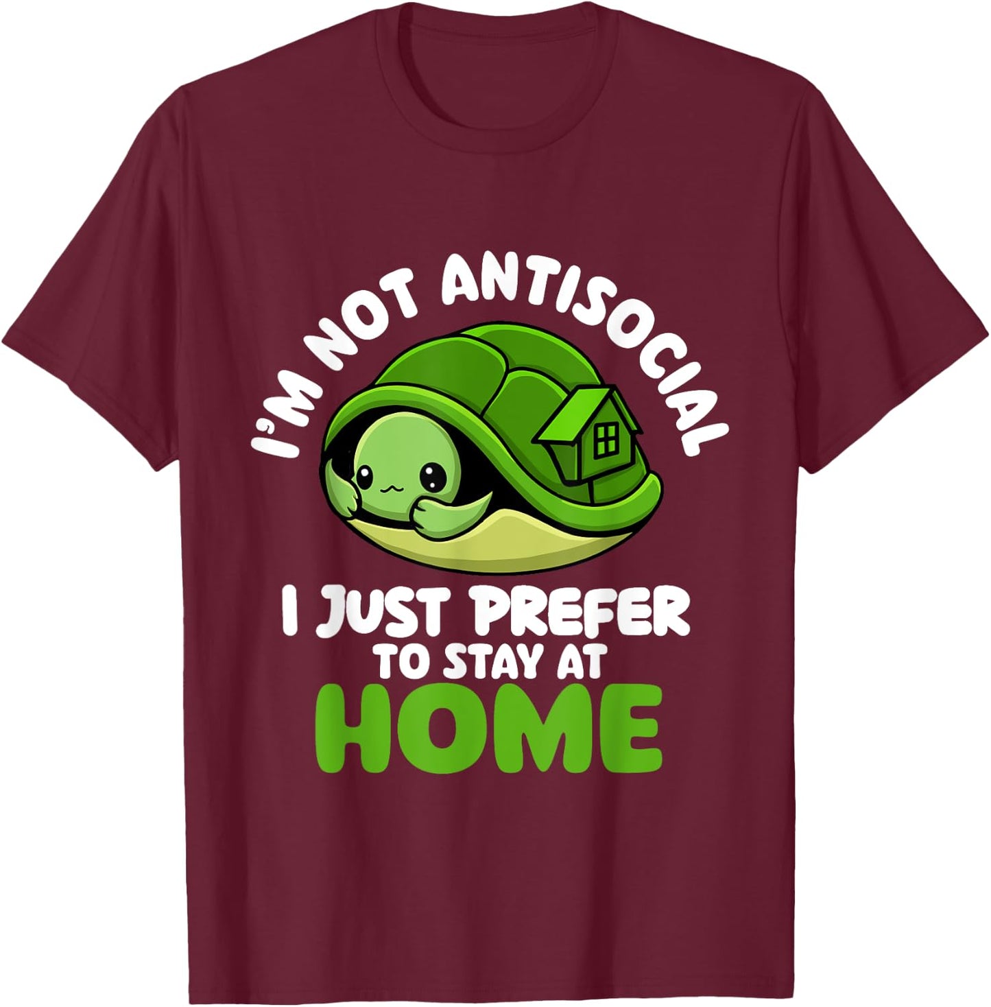 I'm Not Antisocial - Sea Turtle Lover Reptile Lover Beach T-Shirt - T-Shirt | Maroon