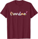 Grandma Squared Shirt Floral Grandma Of Two T-Shirt - T-Shirt | Maroon