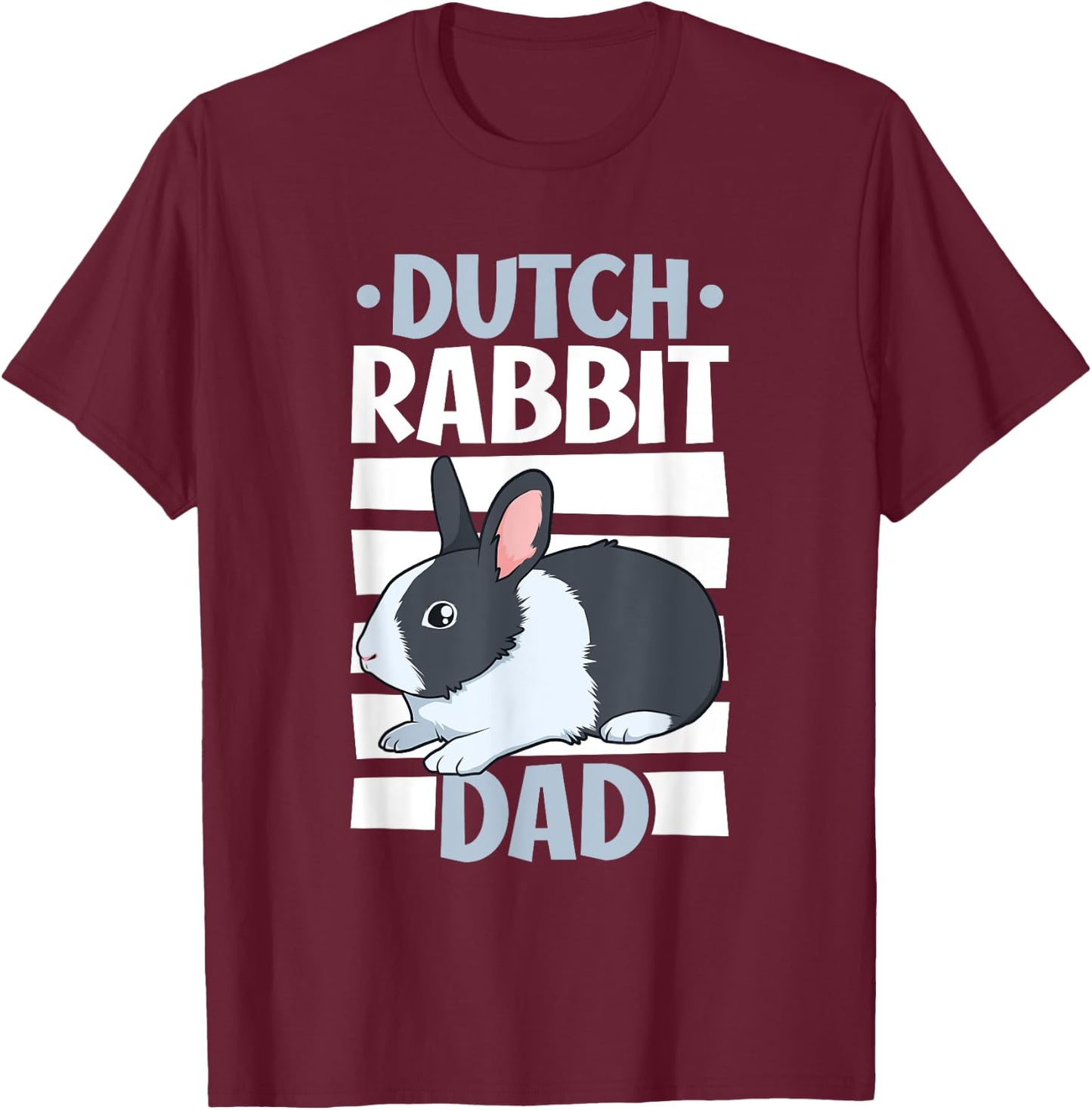 Dutch Rabbit Dad T-Shirt - T-Shirt | Maroon