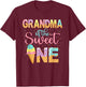 Grandma Of The Sweet One Shirt 1st Birthday Ice Cream Lovers Men Women T-Shirt - T-Shirt | Maroon