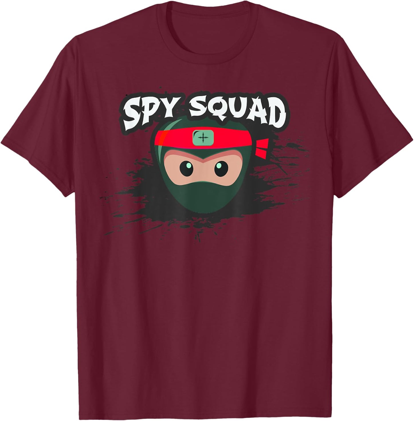 SPY SQUAD Kids Covert Operation Ninja Crew Funny Birthday T-Shirt - T-Shirt | Maroon
