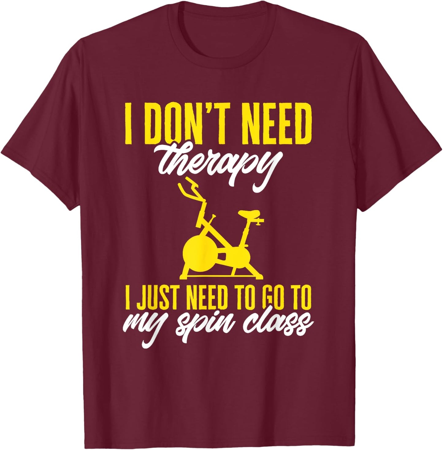 Indoor Cycling Spinning Spin Class Workout T-Shirt - T-Shirt | Maroon