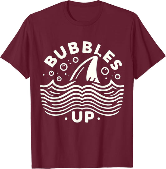Bubbles Up Shark lover T-Shirt - T-Shirt | Maroon