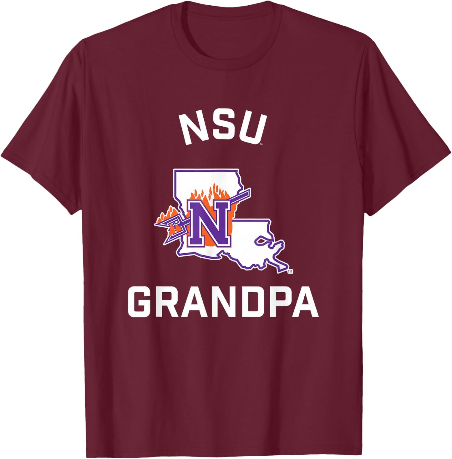 Northwestern State University NSU Demons Arched Grandpa T-Shirt - T-Shirt | Maroon