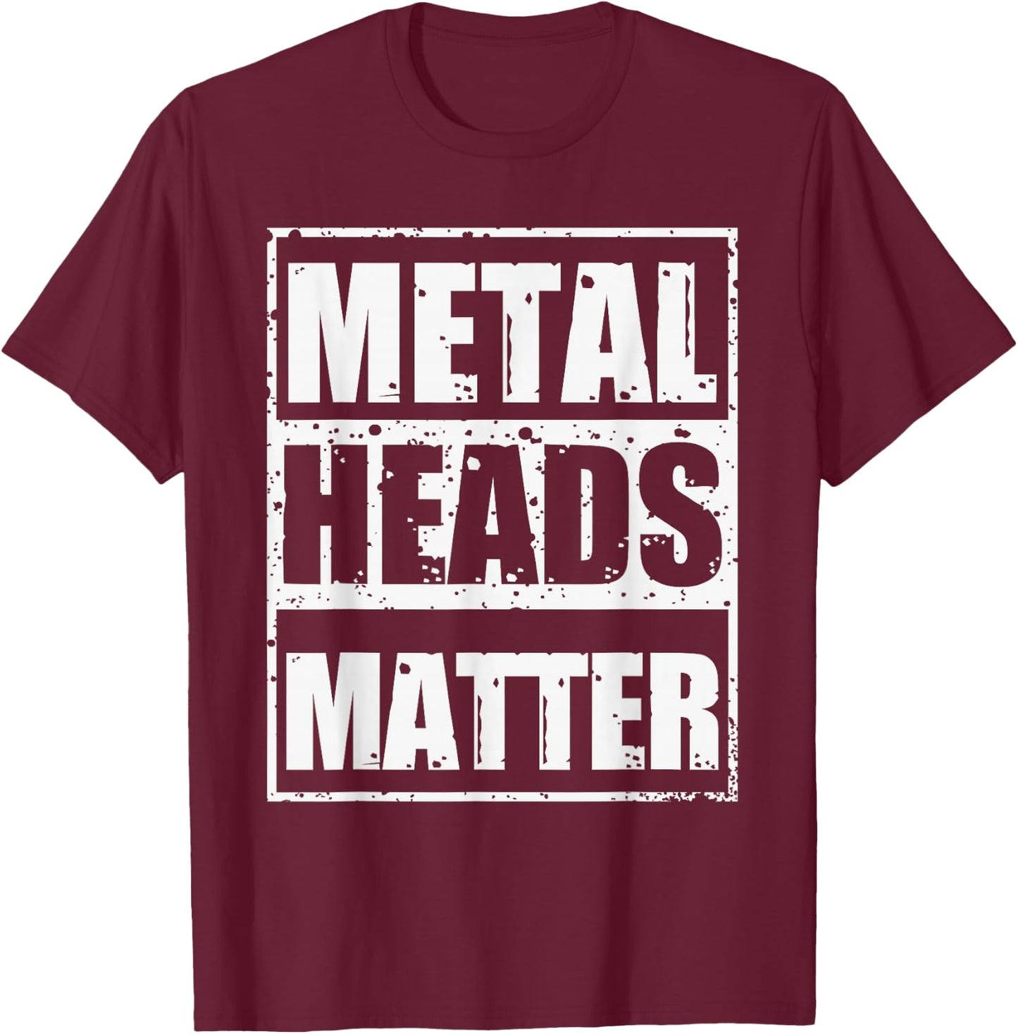 Heavy Metal Music Guitar Chip Fork Music Style T-Shirt - T-Shirt | Maroon