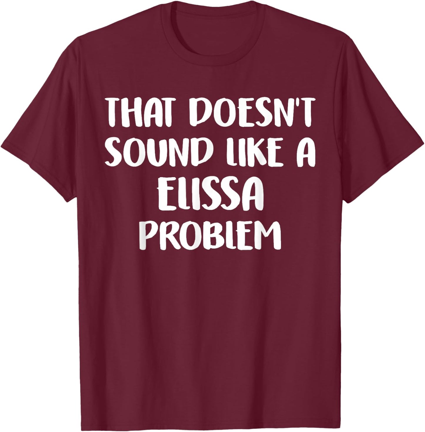 ELISSA Personalized Cute Flower Girls ELISSA Name T-Shirt - T-Shirt | Maroon