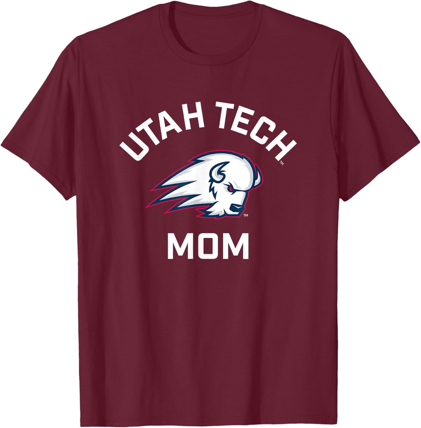 Utah Tech Trailblazers Arched Mom T-Shirt - T-Shirt | Maroon