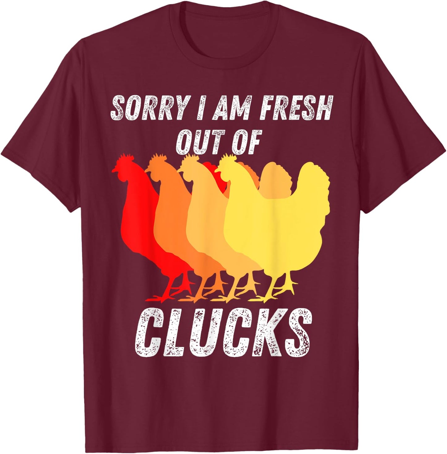 I Dont Give a Cluck shirt for Chicken Lover Funny Chicken T-Shirt - T-Shirt | Maroon