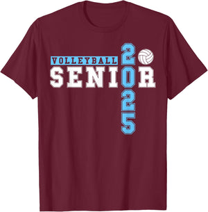 Volleyball Senior Night Volleyball Senior 2025 Graduation 20 T-Shirt - T-Shirt | Maroon