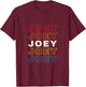 I Love Joey Personalized Retro Sunset First Name T-Shirt - T-Shirt | Maroon