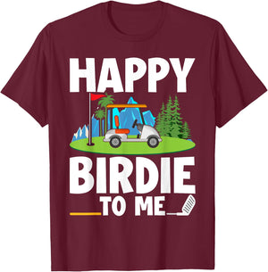 Funny Golf Birthday Happy Birdie Golfer Kids Boys Men T-Shirt - T-Shirt | Maroon