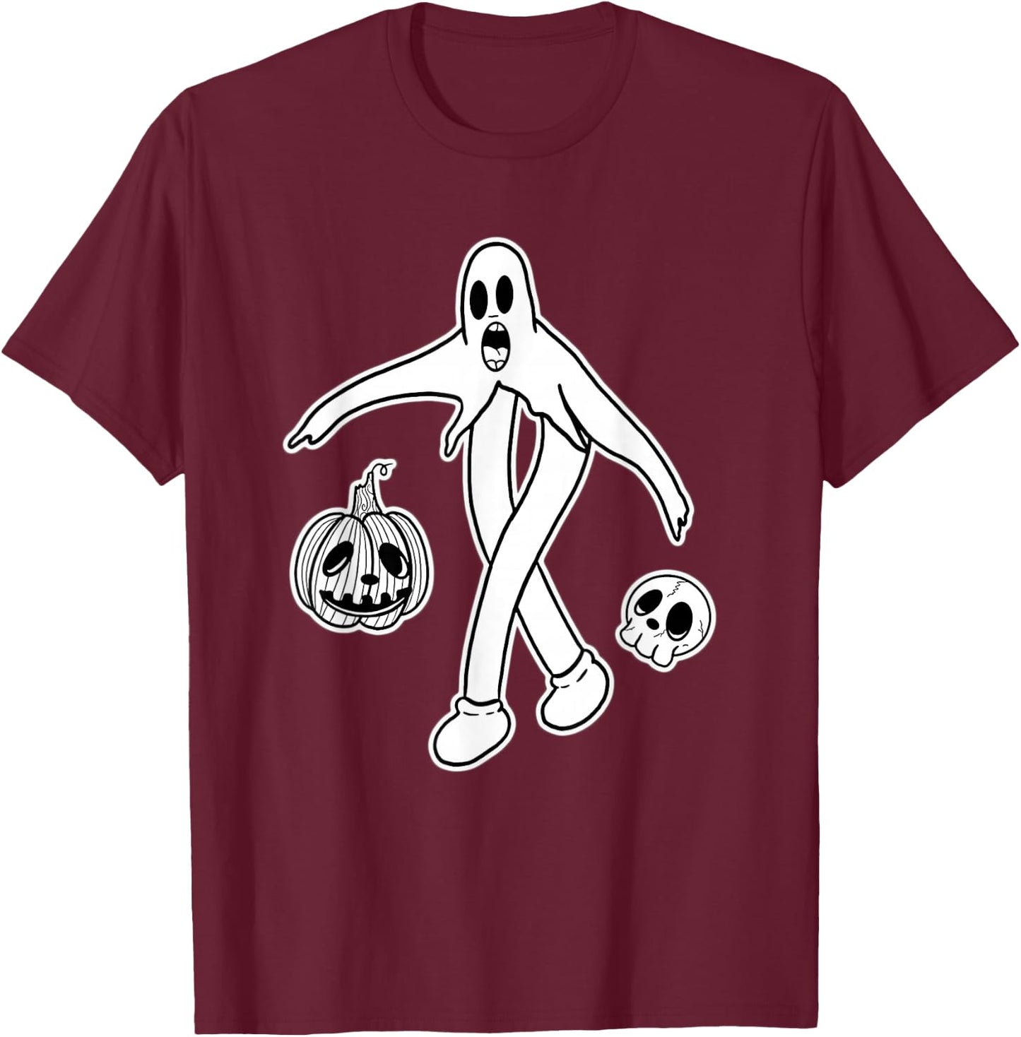Koko the Clown Ghost Skull Jack-o-Lantern Pumpkin T-Shirt - T-Shirt | Maroon