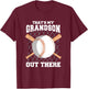 That's My Grandson Out There Grandma Grandpa Baseball T-Shirt - T-Shirt | Maroon