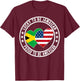 Lucky To Be Jamaican Proud To Be American Jamaica US Flag T-Shirt - T-Shirt | Maroon