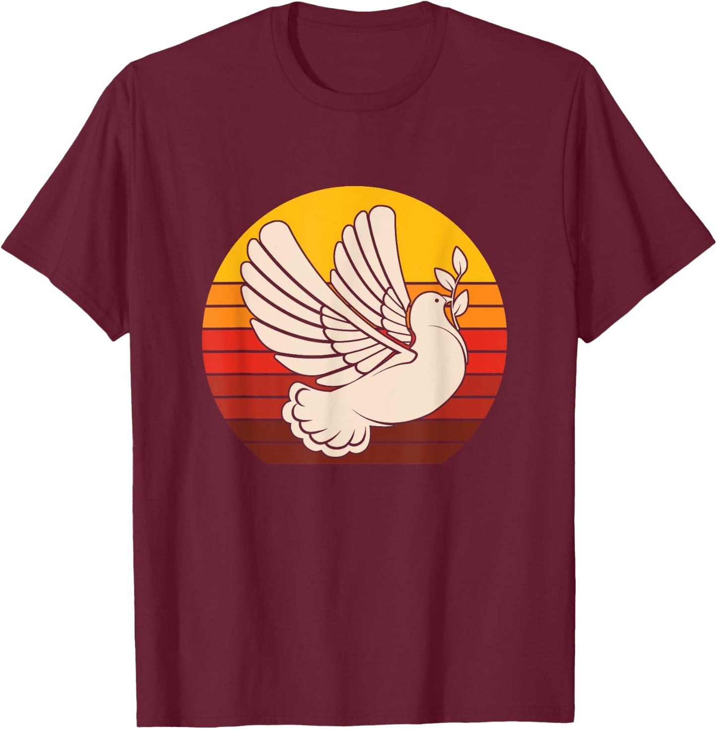 Retro Dove T-Shirt - T-Shirt | Maroon