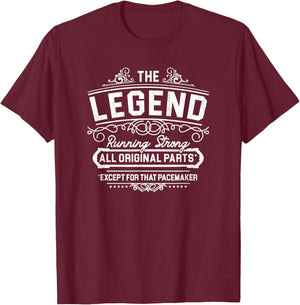 Mostly Original Parts Except Pacemaker Funny Designer T-Shirt - T-Shirt | Maroon