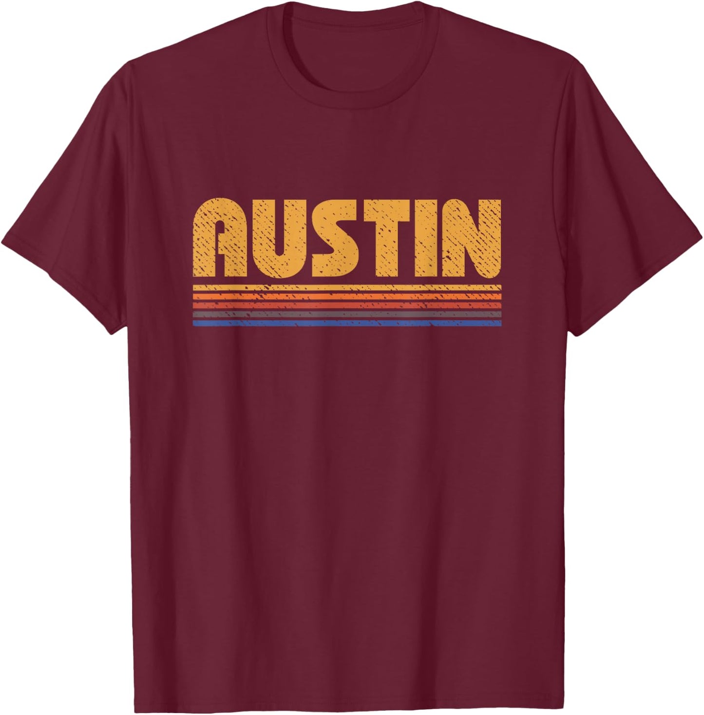 Retro Austin Texas Vintage T-Shirt - T-Shirt | Maroon