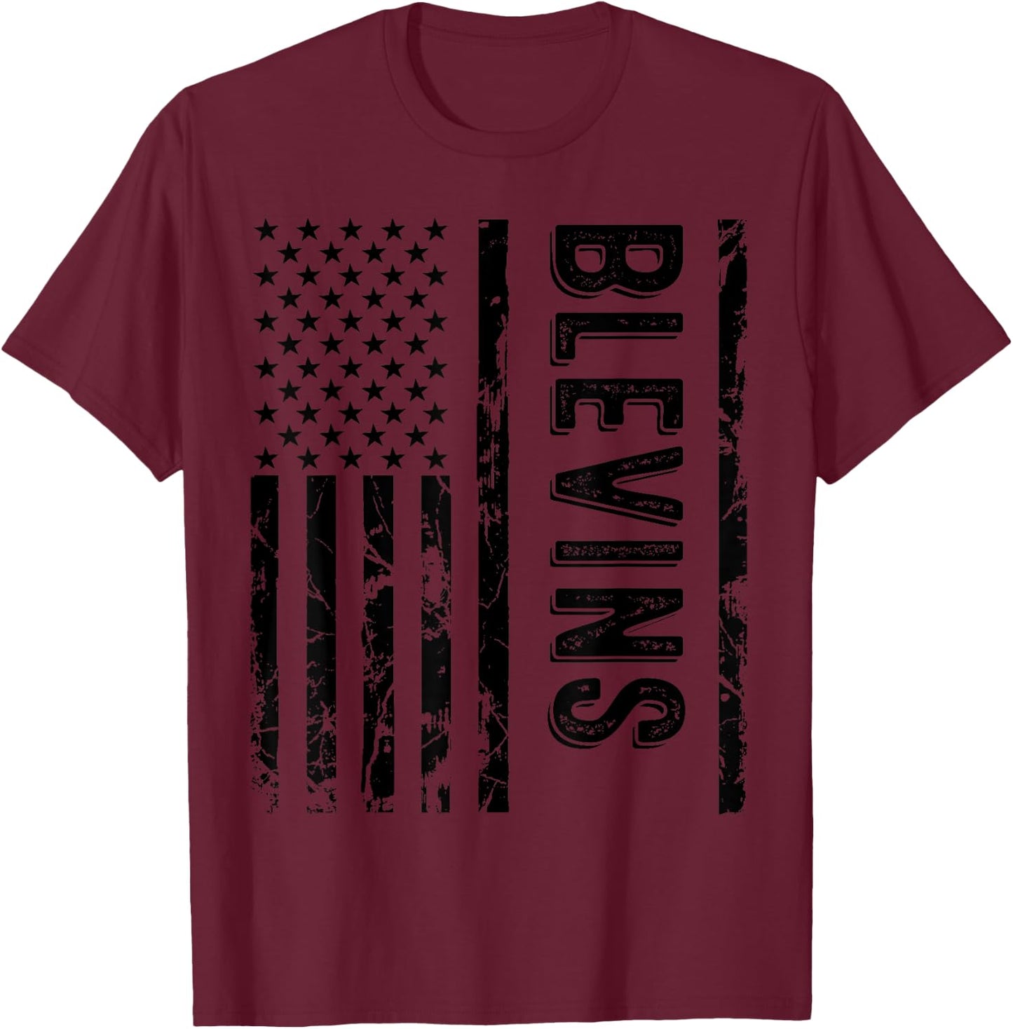 Blevins Last Name Funny Surname Family Reunion Team Blevins T-Shirt - T-Shirt | Maroon