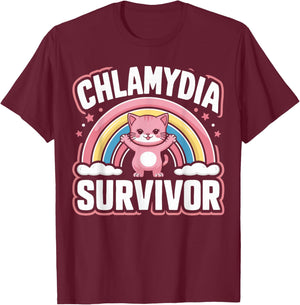 Chlamydia Survivor T-Shirt - T-Shirt | Maroon